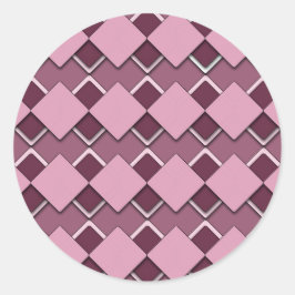 Adesivo Paixão Rosa Quadrado e Padrão Verificado em Diaman