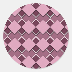Adesivo Paixão Rosa Quadrado e Padrão Verificado em Diaman