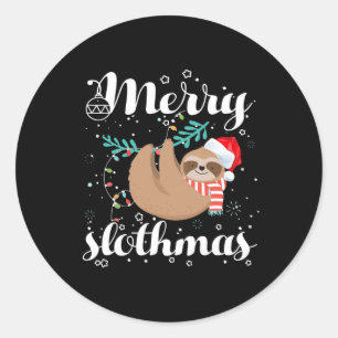 Adesivo Pajama De Natal De feliz Slothmas Para Amantes De