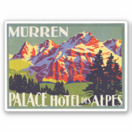 Adesivo Palace Hotel Des Alpes Murren Suiça