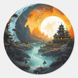 Adesivo Palácio do Pagoda Rio Yin Yang Artes Marciais