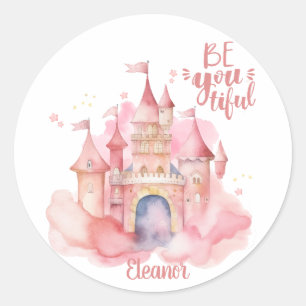 Adesivo Palácio Seja-você-Tiful na Nuvem Rosa personalizáv