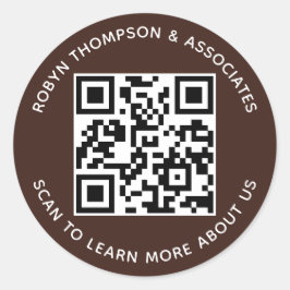 Adesivo Palangres de Código QR Castanhos Nome Comercial Pe