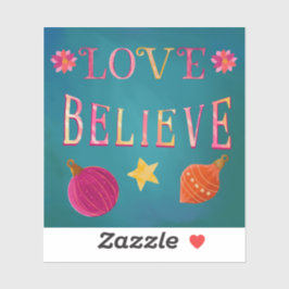 Adesivo Palavra Colorida Inspiração Amor Crença