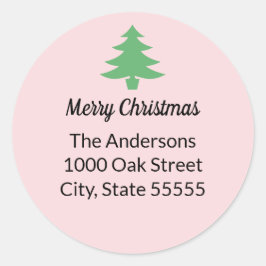 Adesivo Palavra de devolução da árvore de Natal verde, cor