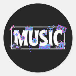 Adesivo Palavra De Música Com Música