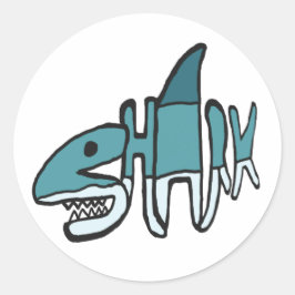 Adesivo Palavra de Shark