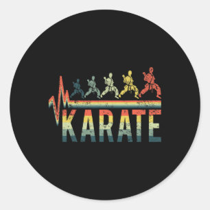 Adesivo Palavra do Coração Vintage Retro Caratê Kickboxing