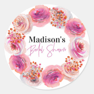 Adesivo Palavra-rosa do Chá de panela de Nome de Brilho Pe