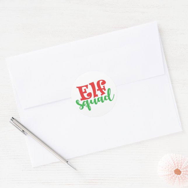 Adesivo Palavras de elfo de Natal festivo (Envelope)