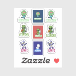 Adesivo Palavras de gíria para crianças 9 unidades 