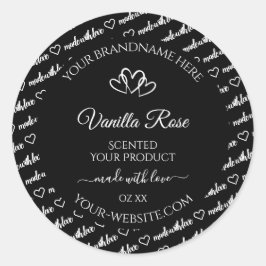 Adesivo Palavras Negras e Brancas Produto em Nuvem Rotulag