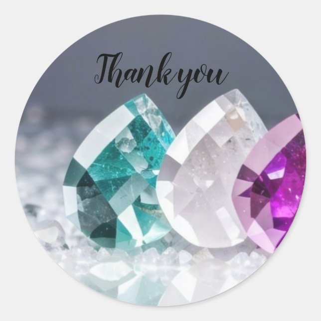 Adesivo Palavras Personalizadas Triple Shiny Gems (Frente)