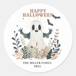 Adesivo Palavras redondas de halloween felizes