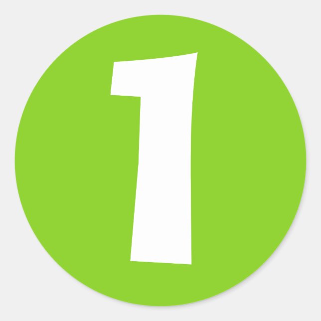 Adesivo Palavras verdes redondas grandes de Janz (Frente)