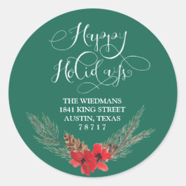 Adesivo Palavras verdes sobre feriados felizes