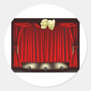 Adesivo Palco do teatro com máscaras