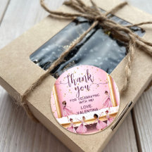 Palco rosa e Dourado Ballerina Obrigado