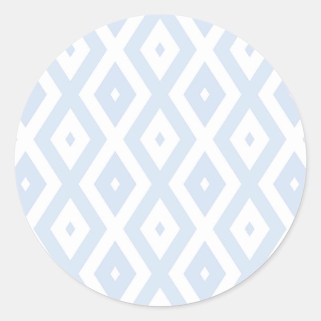 Adesivo Pale blue and white diamond pattern (Frente)