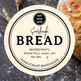 Adesivo Pale Cream Bakery Sourdough Bread Label Sticker
