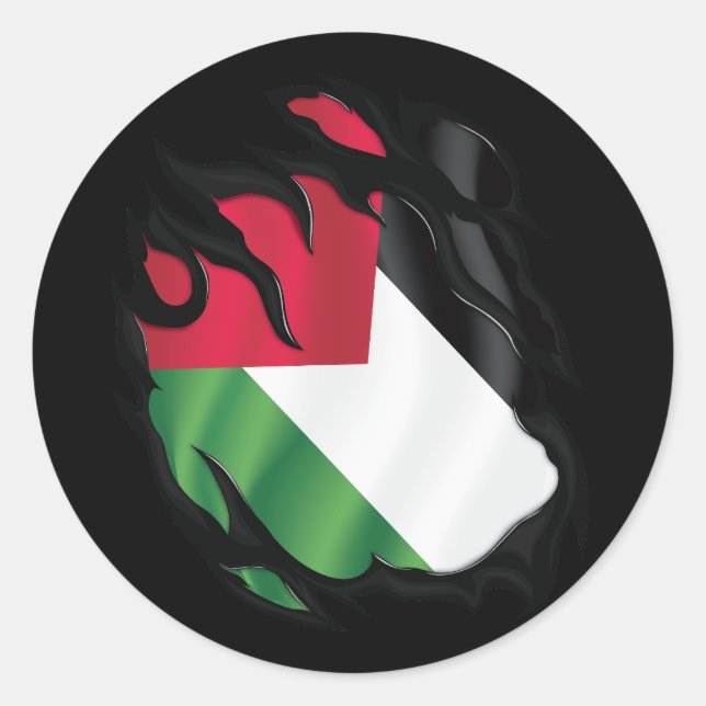 Adesivo Palestina - Bandeira estampada (Frente)