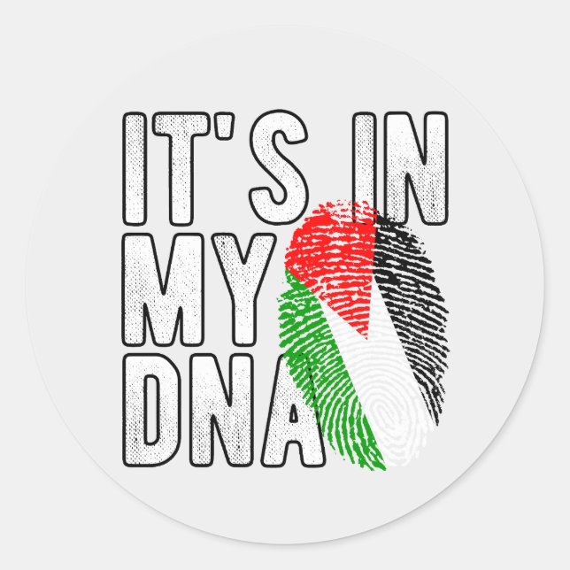 Adesivo Palestina Está no Meu DNA (Frente)