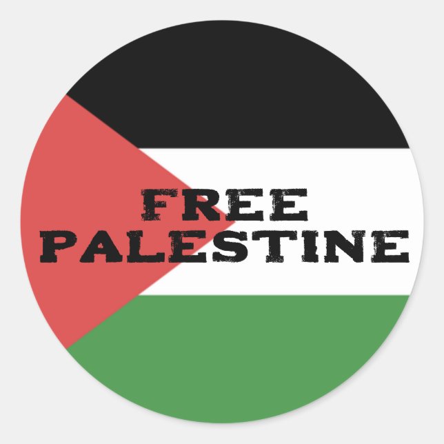 ADESIVO PALESTINA GRATUITA SINALIZADA VERMELHO PRETO VERDE (Frente)