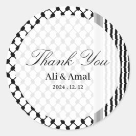 Adesivo Palestina Hatta Keffiyeh Obrigado Casamento