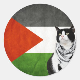 Adesivo Palestina Kufiya Vestindo Bandeira da Palestina