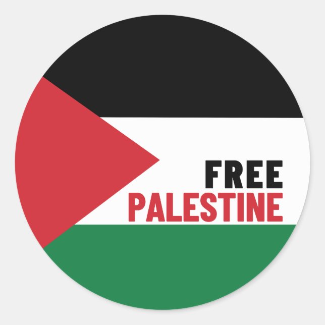 Adesivo Palestina livre | Bandeira da Palestina | Anti-Gue (Frente)