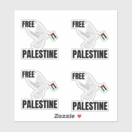 ADESIVO PALESTINA LIVRE COM DOVE DE PAZ
