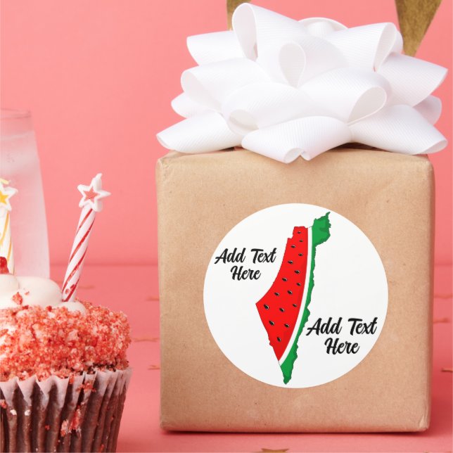 Adesivo Palestina - Mapa Watermelon - Símbolo da liberdade (Festa)