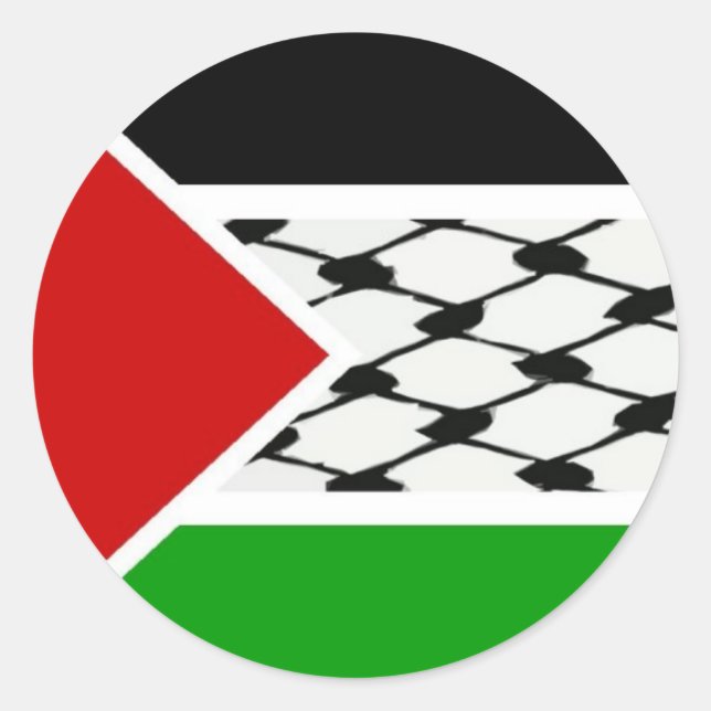 Adesivo Palestina - Sinalizador Keffiyeh (Frente)
