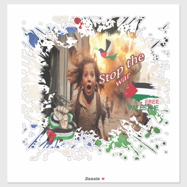 Adesivo Palestine Car Sticker, Palestina Flag Decal, Ga (Folha)