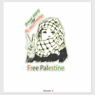 Adesivo Palestine Car Sticker, Palestina Flag Decal, Gaz