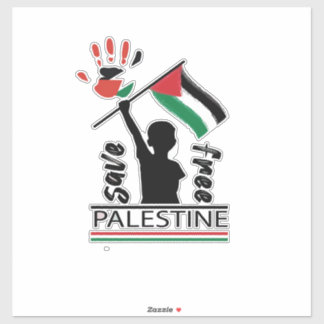 Adesivo Palestine Car Sticker, Palestina Flag Decal, Gaz