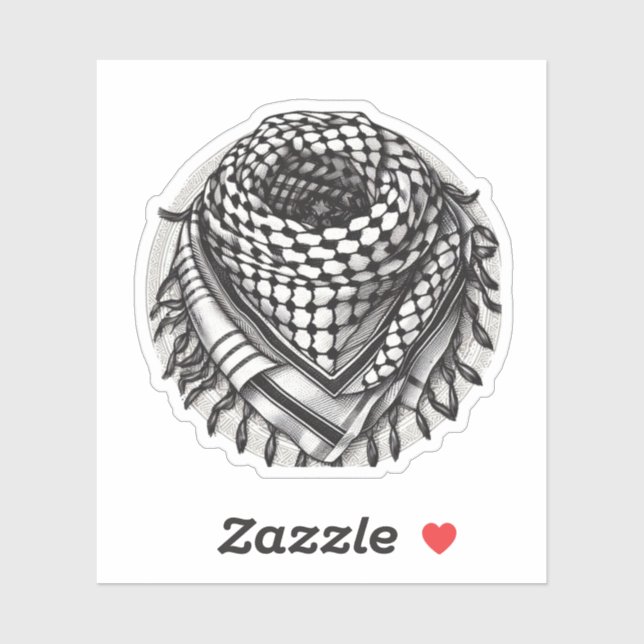 Adesivo PALESTINE keffiyeh (Folha)