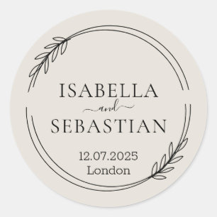 Adesivo Paleta de Cores Creme Bege para Casamento