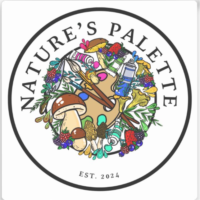 Adesivo Paleta de vinil da natureza (Frente)