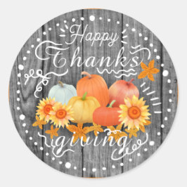 Adesivo Palha de Cinza de Abóbora de outono