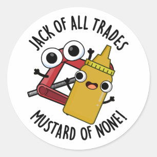 Adesivo Palhaçada engraçada de Jack Of All Trades Mostarda