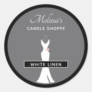 Adesivo Palhaço branco elegante na Cinza - Vela Na moda