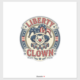 Adesivo Palhaço da Liberdade Patriótico Patriótico Clownco