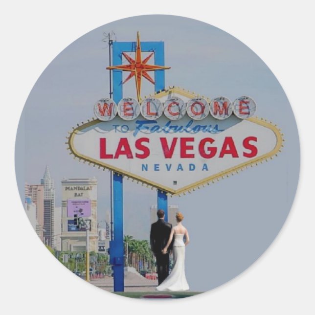 Adesivo Palhaço de Casamento de Las Vegas (Frente)