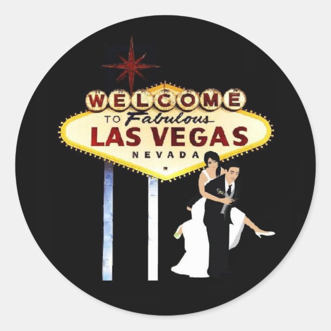 Adesivo Palhaço de Casamento de Las Vegas (Frente)