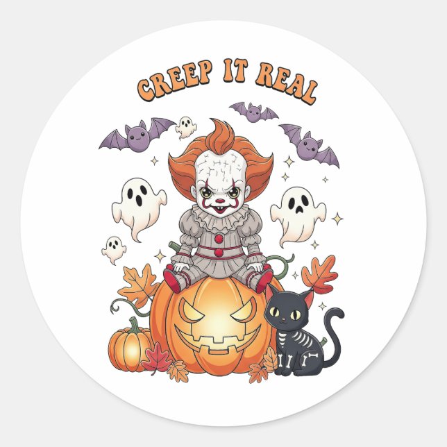 Adesivo Palhaço De Halloween Verdadeiro (Frente)