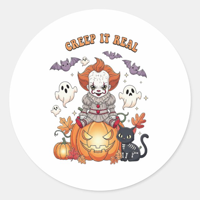Adesivo Palhaço De Halloween Verdadeiro (Frente)