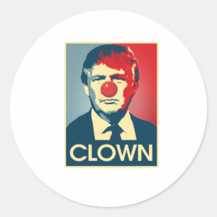 Adesivo Palhaço Donald Trump -- Anti-Trump 2016 -