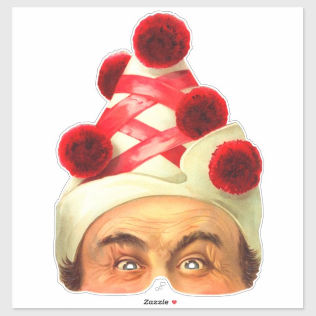 Adesivo Palhaço - Vintage Victorian Mask Sticker (Folha)