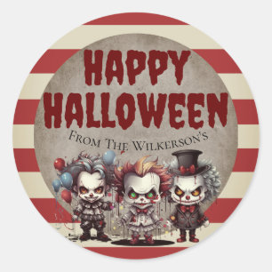 Adesivo Palhaços Assustadores Carnaval Sinistro de Hallowe
